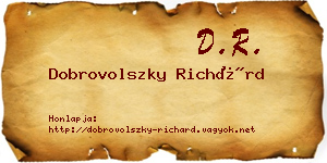 Dobrovolszky Richárd névjegykártya