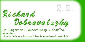 richard dobrovolszky business card